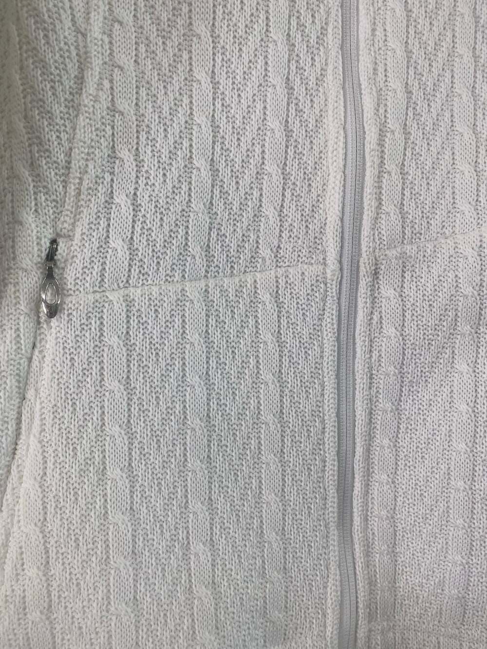 Spyder Women's Core Cable Knit Full Zip Sweater Jacket White Size L - Picture 3 of 10
